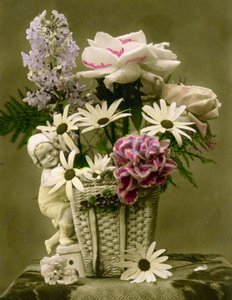 Panier de fleurs - French School